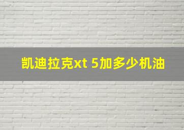 凯迪拉克xt 5加多少机油